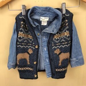 B.T Kids Set Denim Shirt and Vest